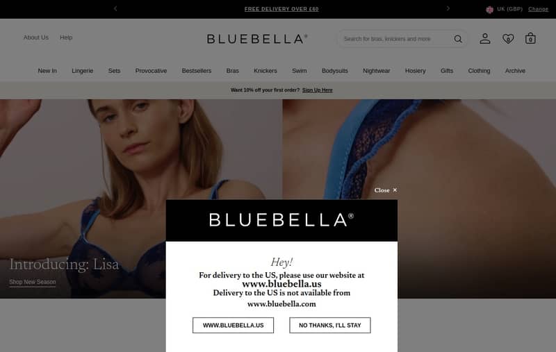 Bluebella website