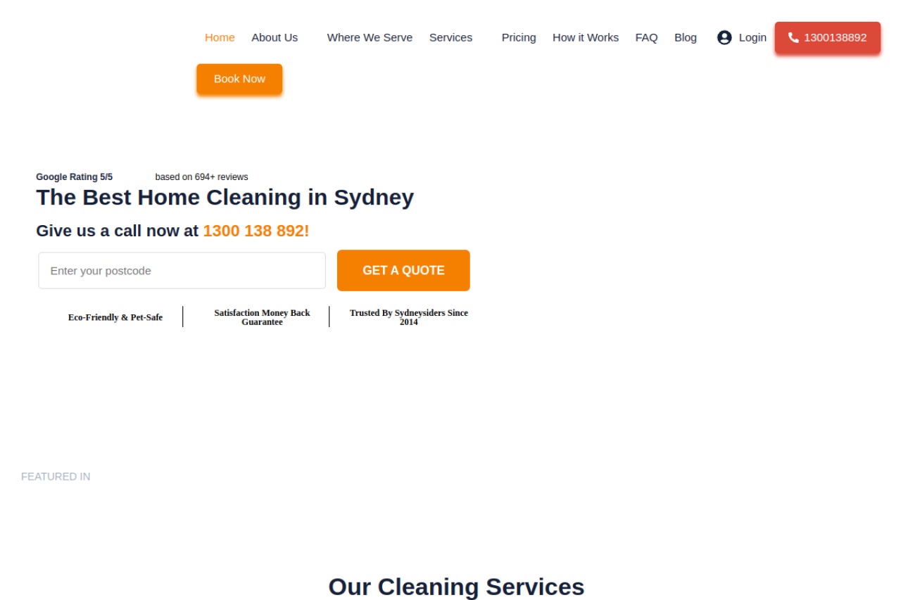 Maid For You website