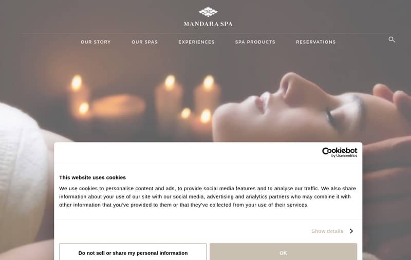 Mandara Spa website