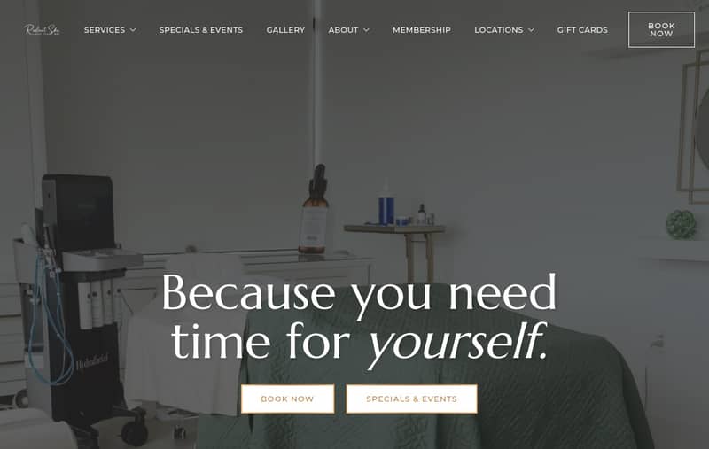 Radiant Skin website