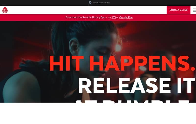 Rumble Boxing website